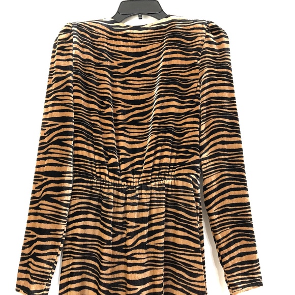 Wayf Arlene Tiger Print Warp Velvet Dress - Picture 8 of 8